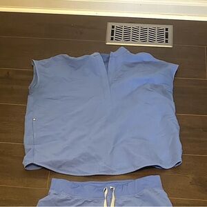 FIGS ceil blue - Rafaela oversized scrub top ONLY